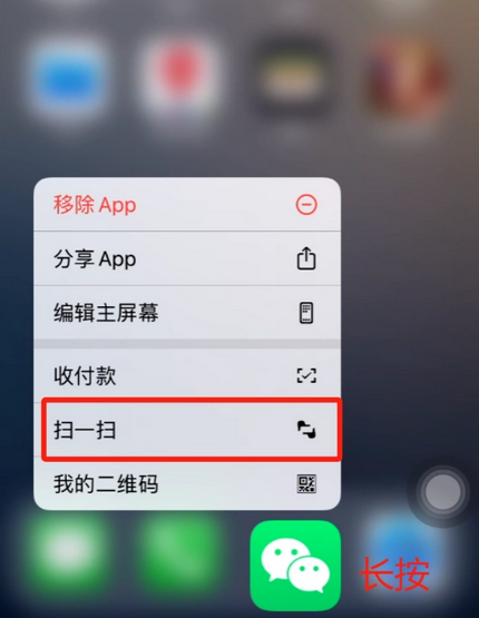 疏勒苹果手机维修分享iPhone 15如何快速打开扫一扫 