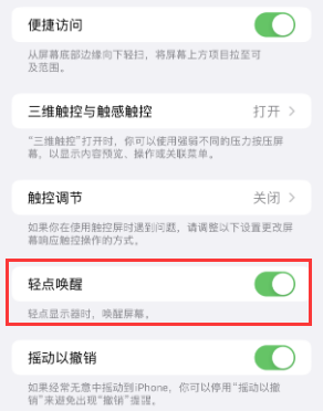 疏勒苹果授权维修站分享iPhone轻点无法唤醒怎么办