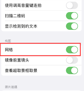 疏勒苹果手机维修网点分享iPhone如何开启九宫格构图功能 