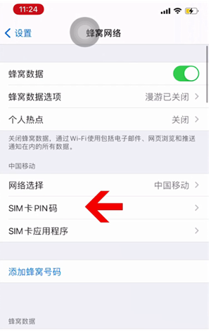 疏勒苹果14维修网分享如何给iPhone14的SIM卡设置密码 